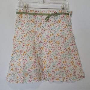 Girls Lands End floral skirt.